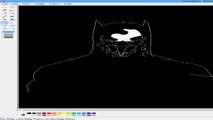 Drawing: Batman/Black and White in paint HD
