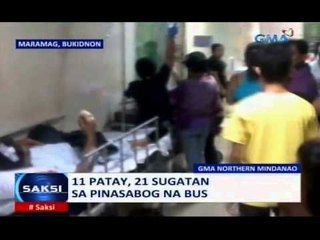 Saksi: 11 patay, 21 sugatan sa pinasabog na bus sa Maramag, Bukidnon