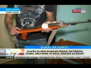 Suspek sa bentahan ng droga, natimbog; shabu, mga baril at bala, nakuha sa bahay