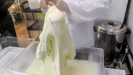 Italian Cheese Scamorza and Burrata Hand Made in a London Market