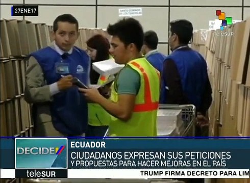 Ecuador: impresión de papeletas electorales, en su fase final