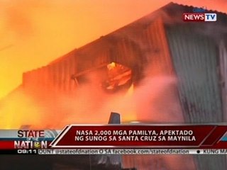 SONA: Nasa 2,000 mga pamilya, apektado ng sunog sa Santa Cruz sa Maynila