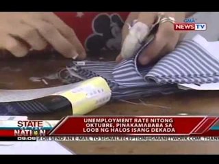 SONA: Unemployment rate nitong Oktubre, pinakamababa sa loob ng halos isang dekada