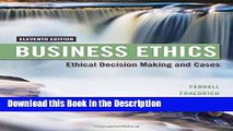 Download [PDF] Business Ethics: Ethical Decision Making   Cases Online Ebook