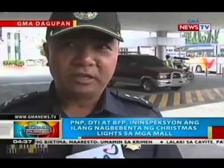 PNP, DTI at BFP, ininspeksyon ang ilang nagbebenta ng Christmas lights sa mga mall sa Tarlac City