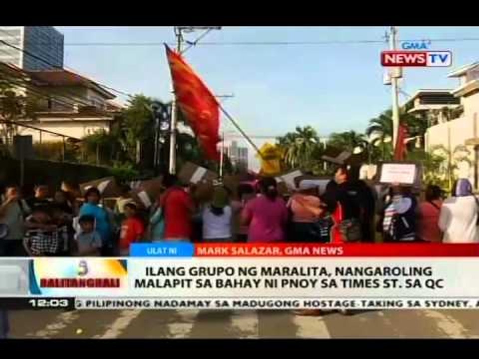 BT: Ilang grupo ng maralita, nangaroling malapit sa bahay ni PNoy sa Times St. sa QC