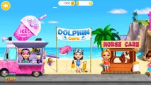 Летние каникулы весело на уход за пляжем Дельфин tutotoons игры для детей