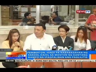 NTG: Prosekusyon: Hukom na kaklase ng abugado ni Pemberton, dapat mag-inhibit sa kaso