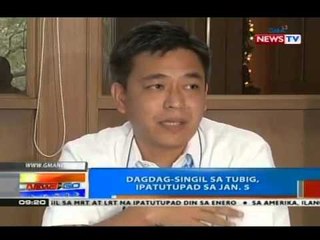 NTG: Dagdag-singil sa tubig, ipatutupad sa Jan. 5