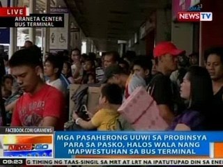NTG: Mga uuwi sa probinsya para sa Pasko, halos wala nang mapwestuhan sa bus terminal