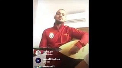 Sneijder'den 'Ben yoruldum hayat' performansı...