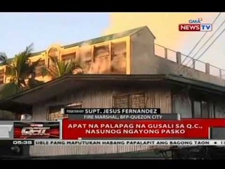 QRT: Apat na palapag na gusali sa Q.C., nasunog ngayong Pasko