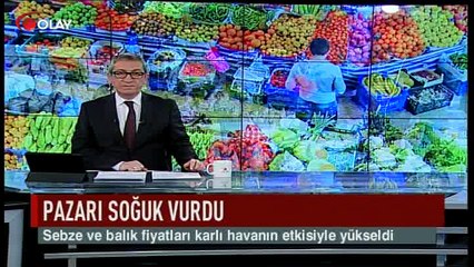 Pazarı soğuk vurdu! Fiyatlar yükseldi! (Haber 27 01 2017)
