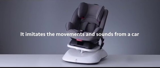 Ce siège pour bébé reproduit les bercement de la voiture... Baby Home Seat