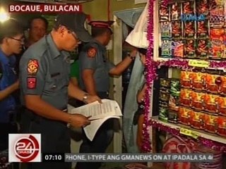 24 Oras: Dalawang tindahan ng paputok sa Bocaue, Bulacan, ipinasara nang makitaan ng mga paglabag