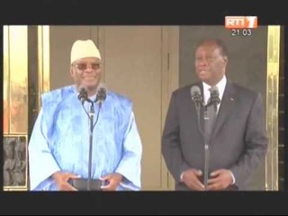 Le nouveau président malien IBK a effectué une breve visite en Côte d'ivoire