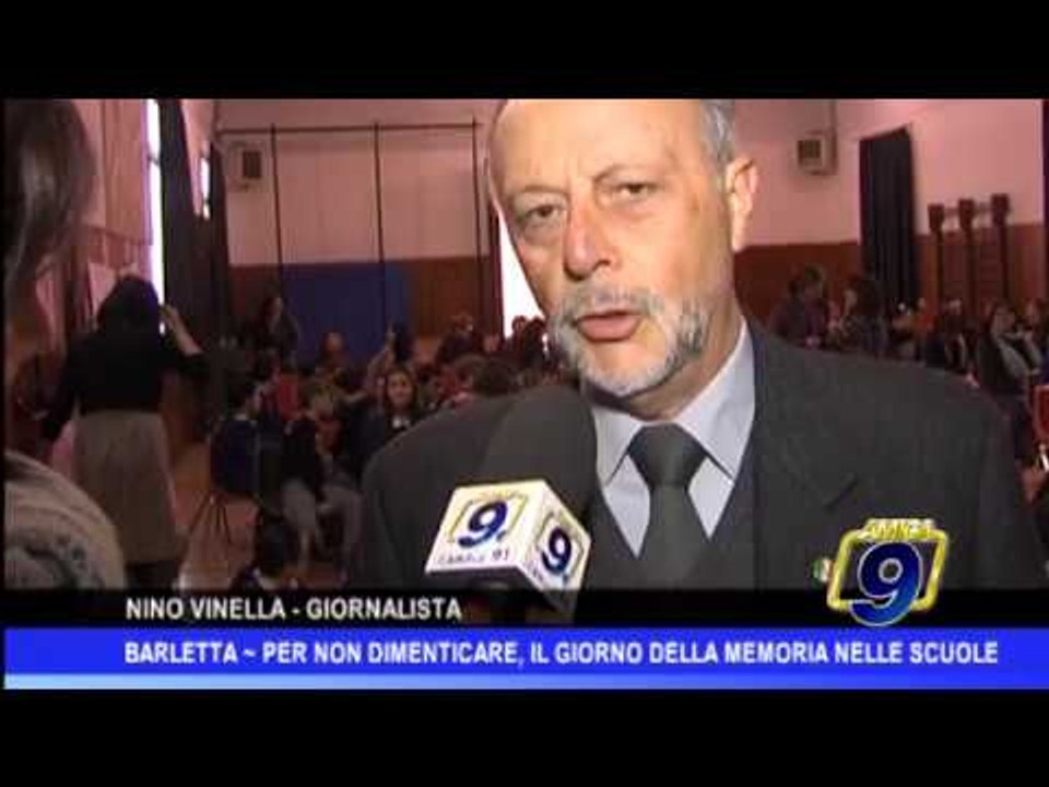 Barletta !  Per non dimenticare, il Giorno della memoria nelle scuole