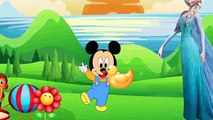 Princess Elsa Gives Toys to Crying Baby Mickey Mouse