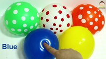 Polka Dots Water Balloons - Learn Colors with Wet Balloons Finger Family Song Nursery Rhymes