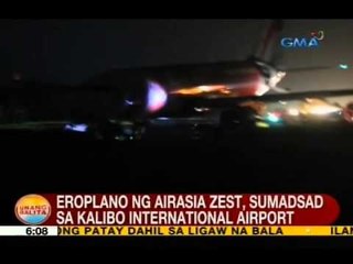 UB: Eroplano ng AirAsia Zest, sumadsad sa Kalibo Int'l Airport