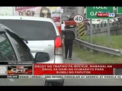 QRT: Daloy ng trapiko pa-Bocaue, mabagal na dahil sa dami ng dumarayo para bumili ng paputok