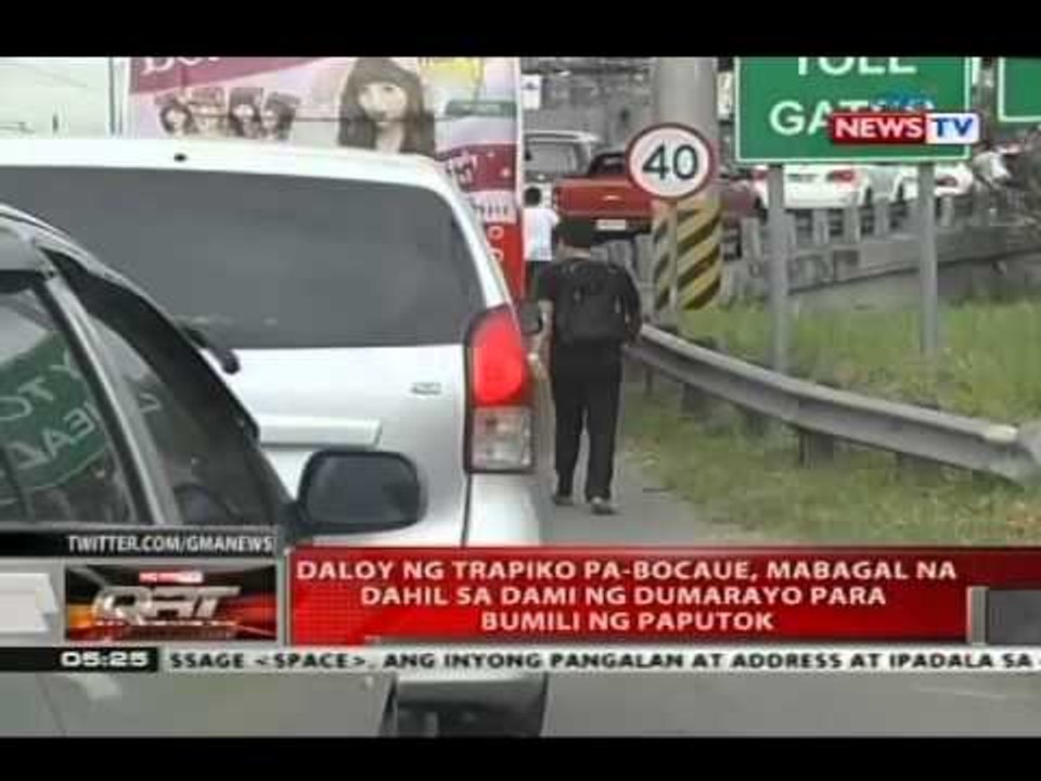 QRT: Daloy ng trapiko pa-Bocaue, mabagal na dahil sa dami ng dumarayo para bumili ng paputok