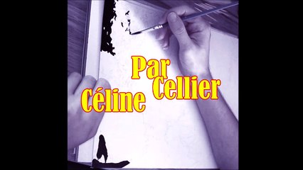 Portrait à l'encre de chine - Samuel L. Jackson "Pulp Fiction" - Céline Cellier