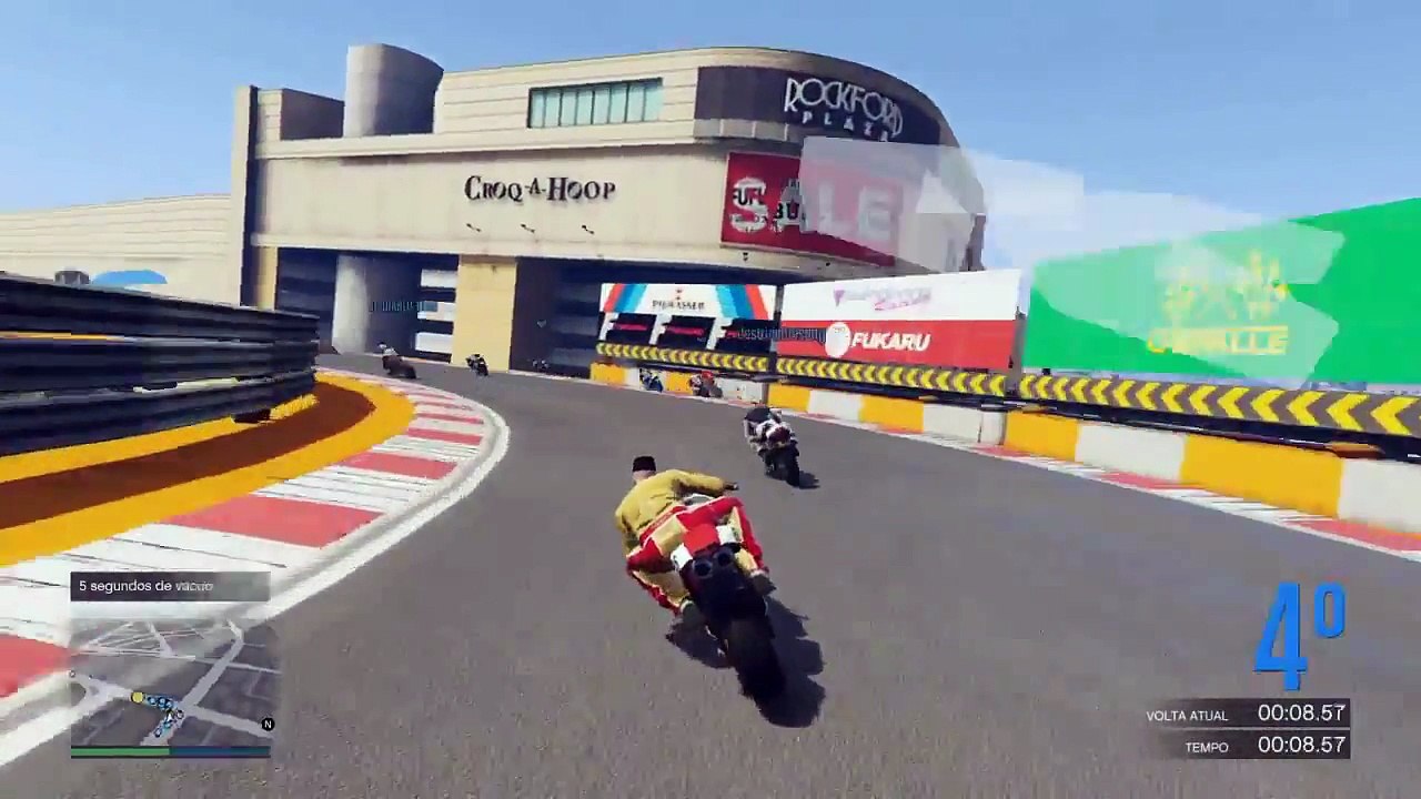 GTA V ONLINE: CORRIDA ACROBATICA DE MOTO (PS4 GAMEPLAY)