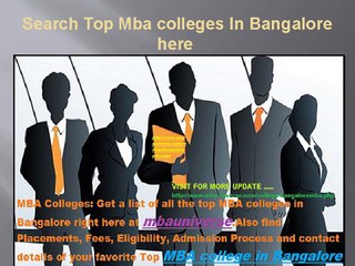 Check Out Updated Top MBA Colleges in Bangalore
