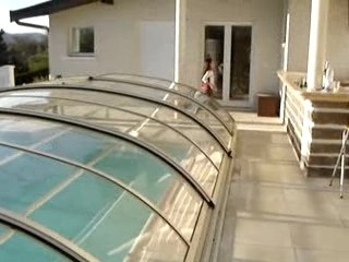 Abri piscine bas Sésame - fermeture