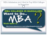 List Of Top MBA Colleges In Bangalore