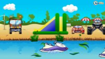 Akıllı Arabalar - Yarış arabası, Kamyon ve Polis arabası - Eğitici Çizgi Film