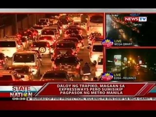 SONA: Daloy ng trapiko, magaan sa expressways pero sumisikip pagpasok sa Metro Manila