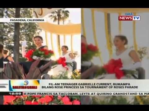 BT: Fil-Am teenager Gabrielle Current, rumampa bilang rose princess sa Tournament of Roses Parade