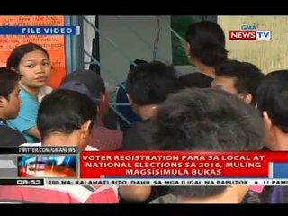 NTVL: Voter registration, muling magsisismula bukas (Jan. 05, 2015)