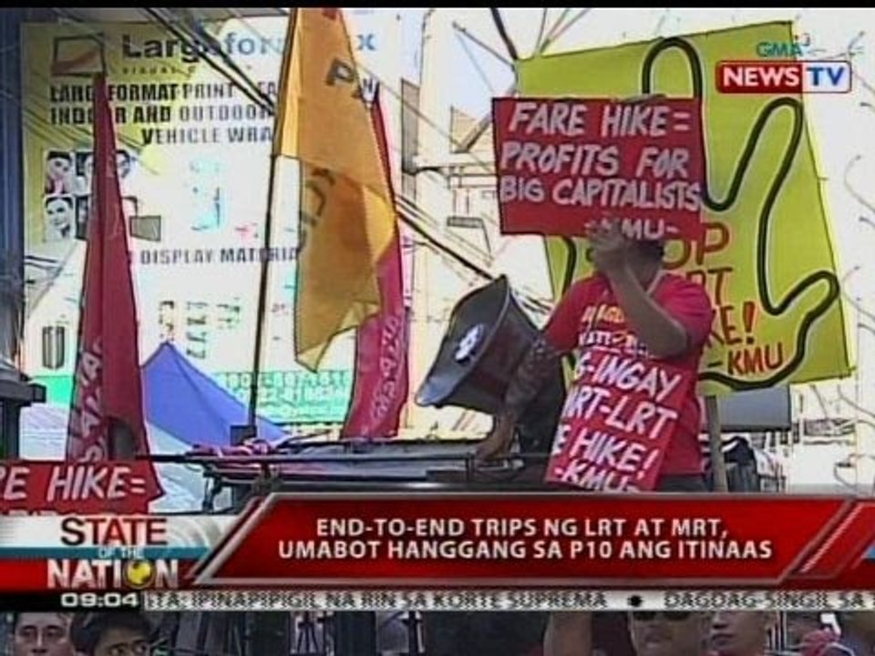 SONA: Taas-pasahe sa LRT at MRT, sinalubong ng kabi-kabilang protesta
