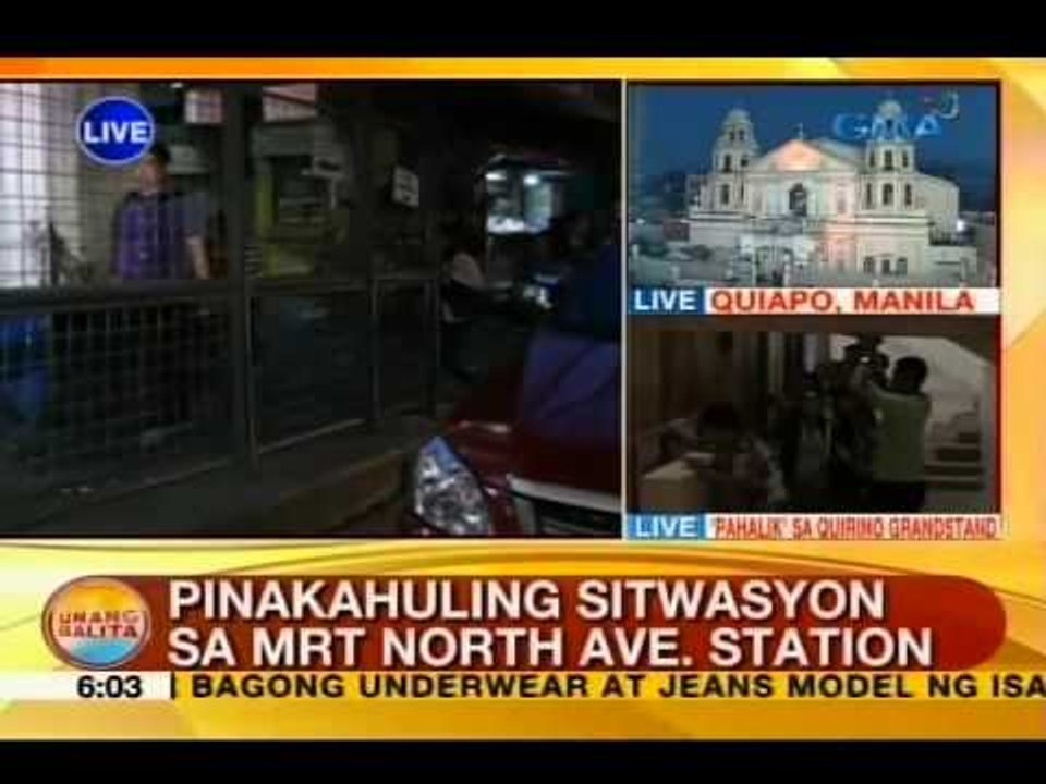 UB: Pinakahuling sitwasyon sa MRT North Avenue Station