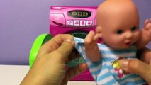 Washing machine laundry video for kids | Baby doll washing machine laundry video