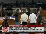 24 Oras: Mga senador, 'di kumagat sa alok ni PNoy na pag-usapan ang BBL