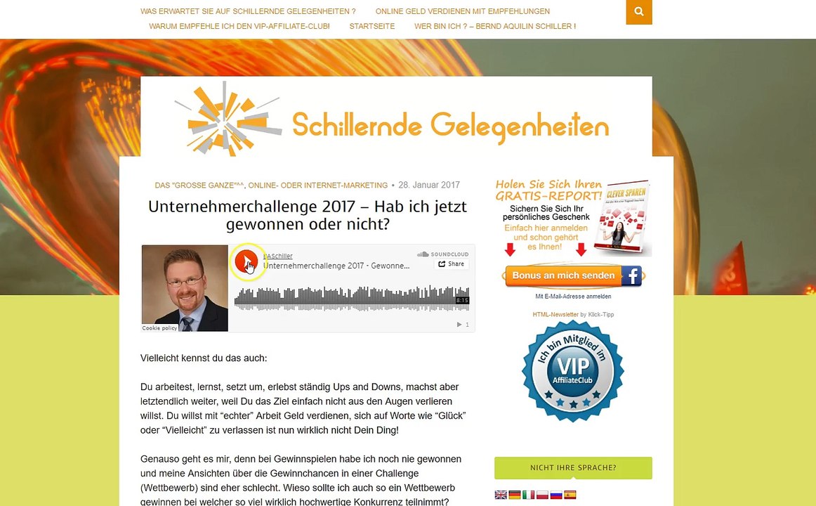 Habe ich jetzt die Unternehmerchallenge gewonnen oder nicht?