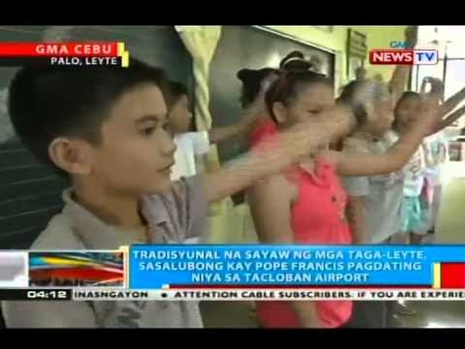 Tradisyunal na sayaw ng mga taga-Leyte, sasalubong kay Pope Francis pagdating niya sa Tacloban