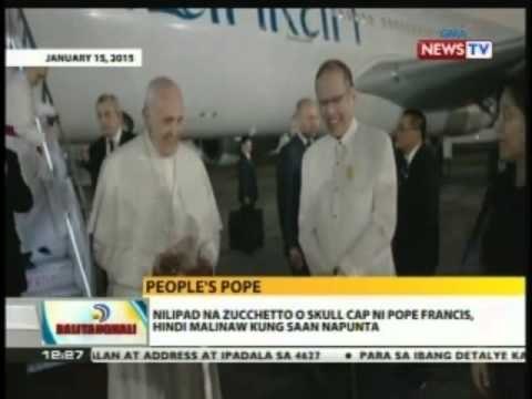Nilipad na zucchetto o skull cap ni Pope Francis, hindi malinaw kung saan napunta