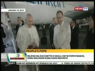 Nilipad na zucchetto o skull cap ni Pope Francis, hindi malinaw kung saan napunta