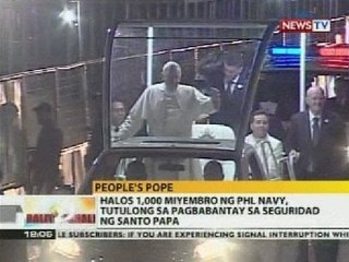 Halos 1,000 miyembro ng Phl Navy, tutulong sa pagbabantay sa seguridad ng Santo Papa