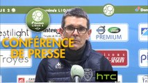 Conférence de presse ESTAC Troyes - Havre AC (2-1) : Jean-Louis GARCIA (ESTAC) - Oswald TANCHOT (HAC) - 2016/2017