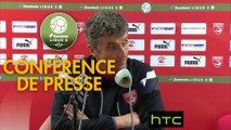 Conférence de presse Nîmes Olympique - RC Strasbourg Alsace (2-2) : Bernard BLAQUART (NIMES) - Thierry LAUREY (RCSA) - 2016/2017