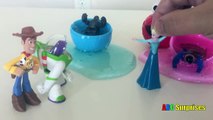 Eggs Surprise Toys Batman and Superman steal Elsas Easter Egg Disney Toys Story Learn Colors Slime