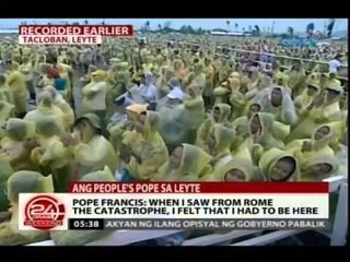 24 Oras: Pope Francis, napaaga ang alis sa Leyte dahil sa Bagyong Amang