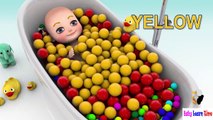 Colors for children to learn with 3D Baby doll bath time Play Learn colors - Teach colours for kids