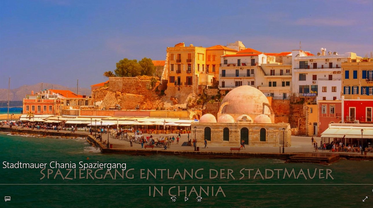 Ein Spaziergang an der alten Stadtmauer von Chania, Kreta